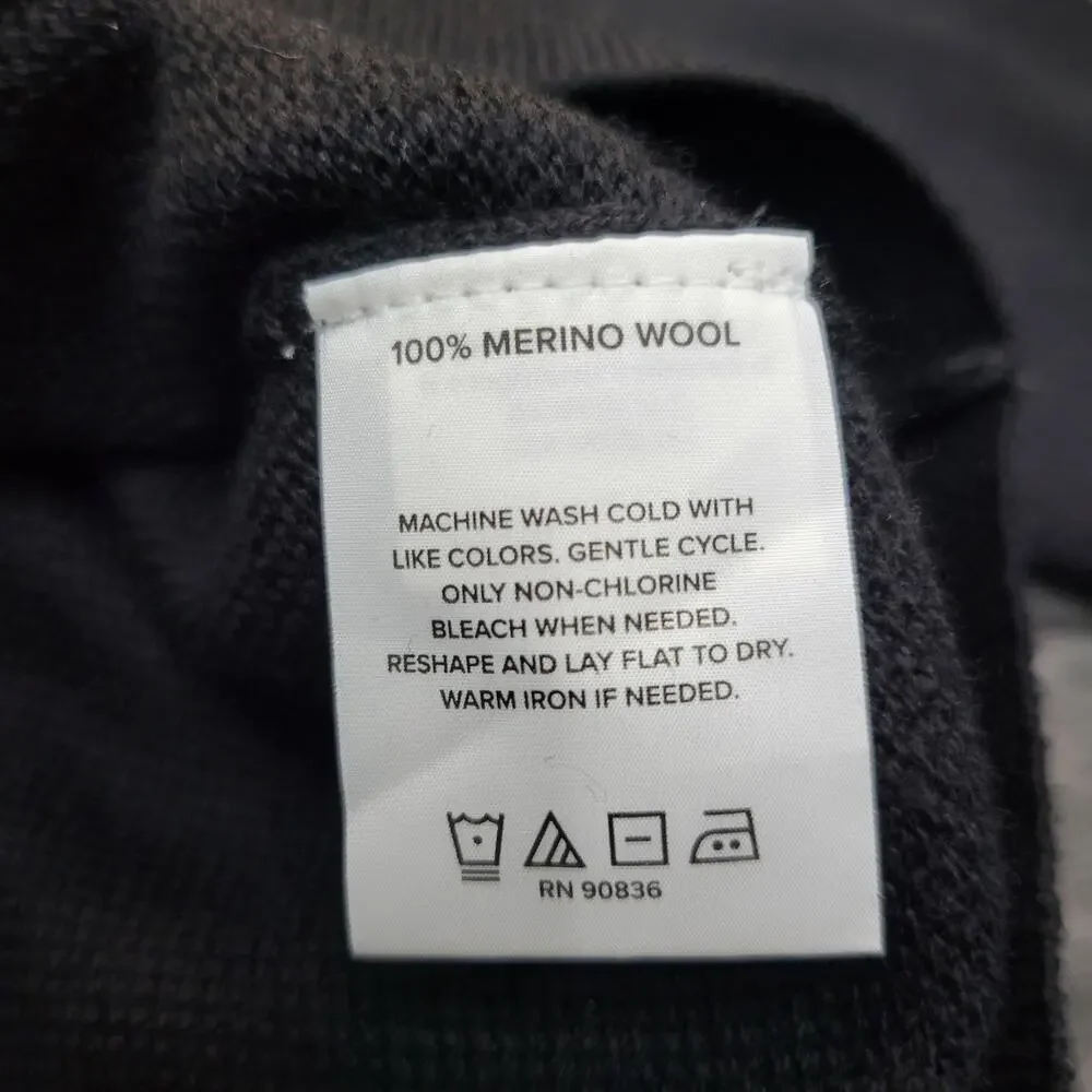 Brooks Brothers Merino Wool Quarter Zip Sweater XL Black Pullover Golf Luxury